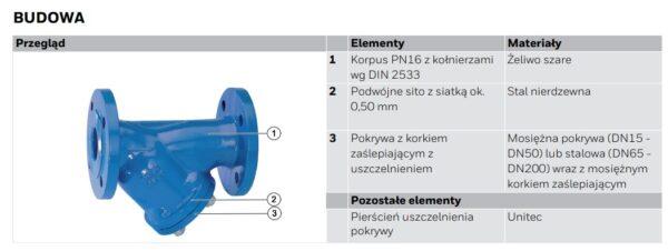 Filtr wody skośny kołnierzowy FY69P Resideo Braukmann